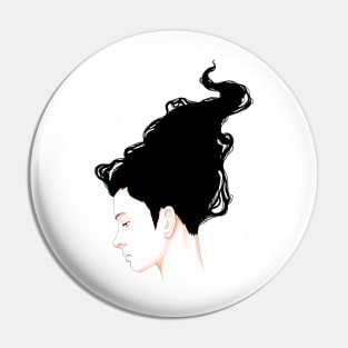 Side Portrait Pin