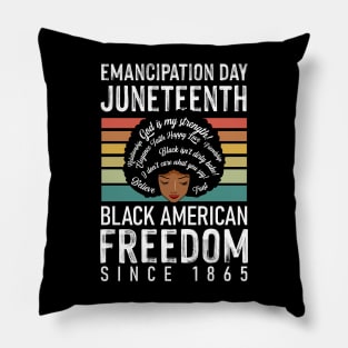 Emancipation Day Juneteenth Black American Freedom 1865 Pillow