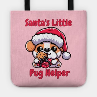 Merry Pugmas Funny Christmas Santa Pug Owner Tote