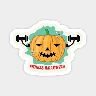 Fitness Halloween Pumpkin - Funny Magnet