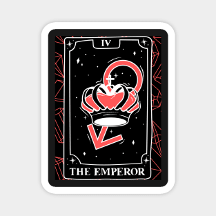 The Emperor Tarot Card and Crystals Graphic Magnet