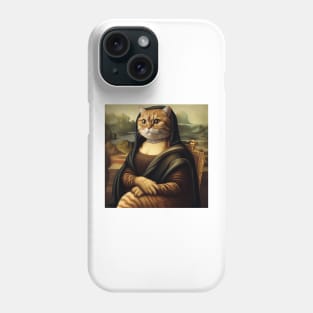 mona lisa cat Phone Case