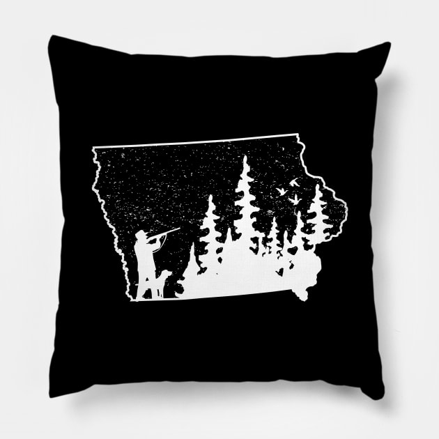 Iowa Duck Hunting Waterfowl Pillow by Tesszero