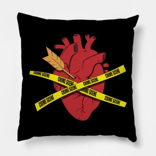 Heart Crime Scene Pillow