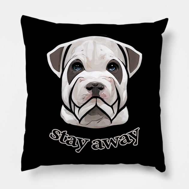 bulldog Pillow by ElArrogante