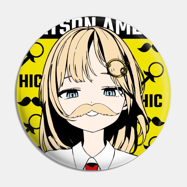 Amelia Watson with Mustache Pin by UDTee92