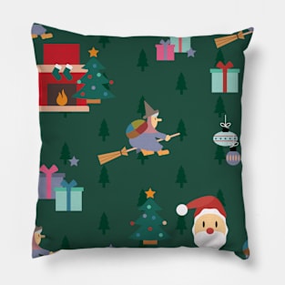 christmas witch santa claus befana Pillow