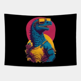 Retro Godzilla Tapestry