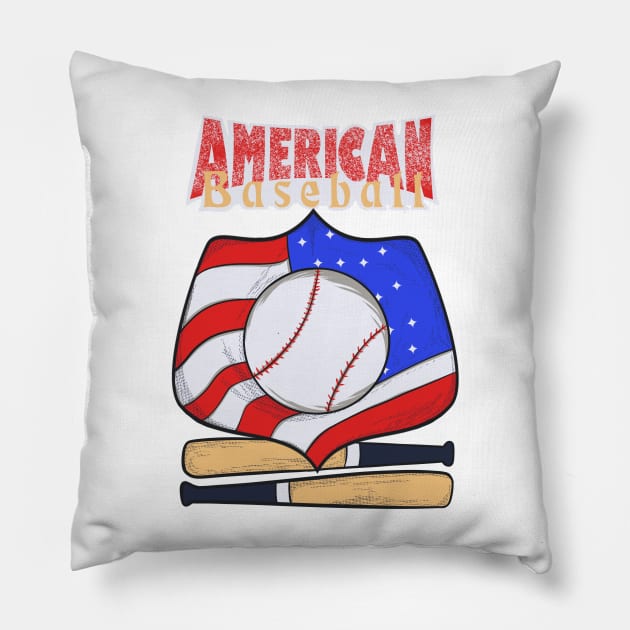 American baseball Pillow by Hanhan99