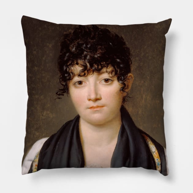 Suzanne Le Peletier de Saint-Fargeau by Jacques-Louis David Pillow by Classic Art Stall