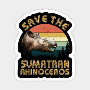 Save The Sumatran Rhinoceros Magnet