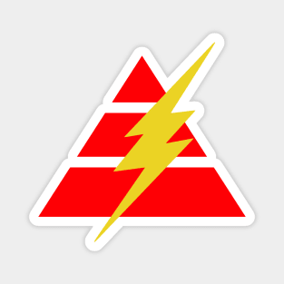 Pyramid Lightning Bolt - Red Magnet