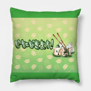 itadakimasu spinach steamed buns Pillow