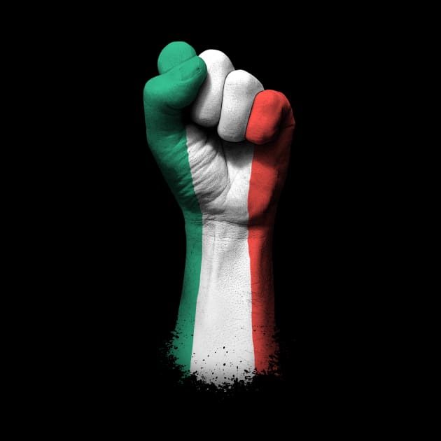 Flag of Italy on a Raised Clenched Fist by jeffbartels