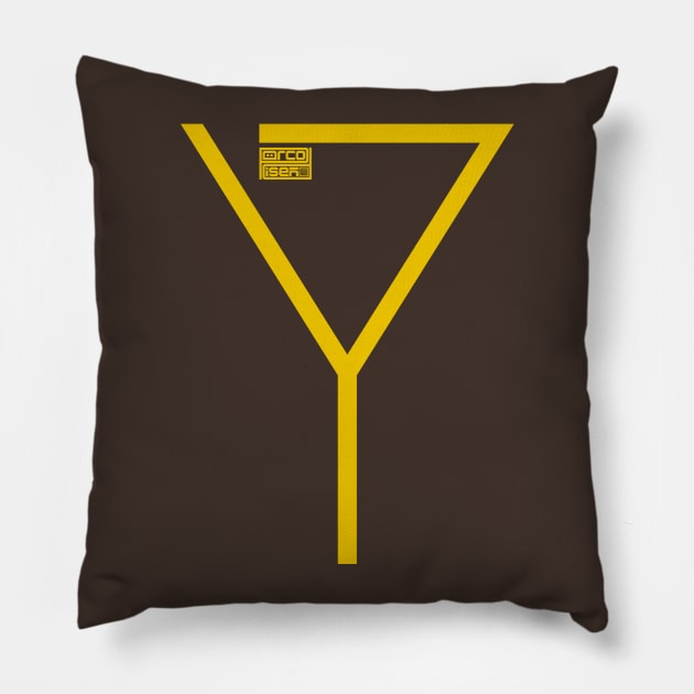 Letter Y Simple Thin Clean Minimalist Line Initial Pillow by porcodiseno