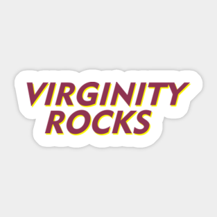 Virginity Rocks Stickers Teepublic