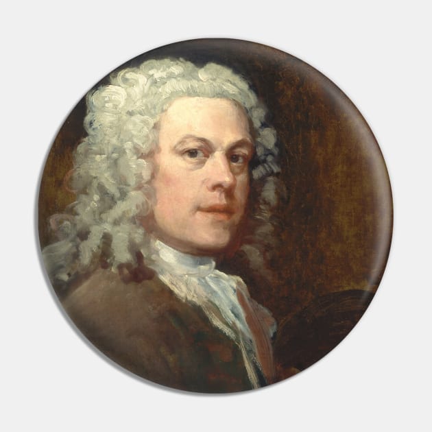 Self-Portrait by William Hogarth Pin by Classic Art Stall