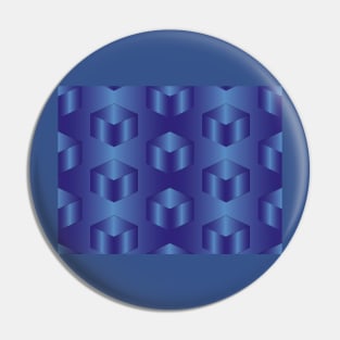 Dark Blue cubes Pin