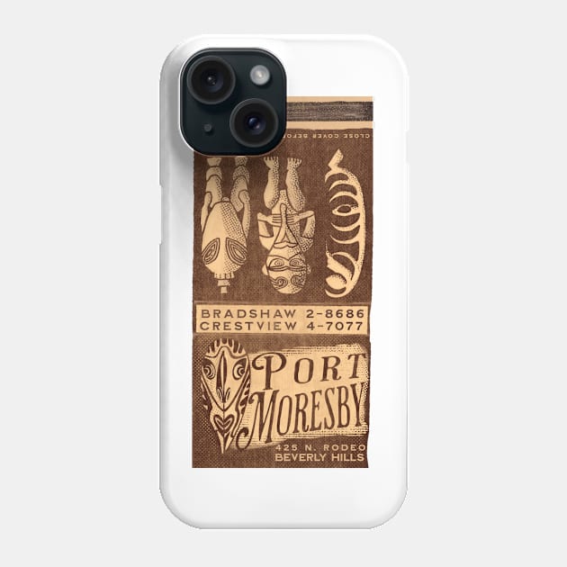 Port Moresby Tiki Lounge Phone Case by Proptologist