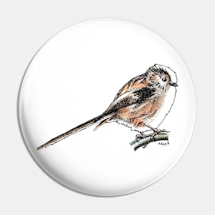 Long Tailed Tit Pin