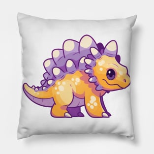 Cute Ankylosaurus Chibi Style Pillow