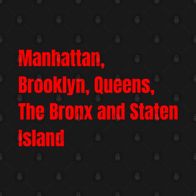 NYC Boroughs Tee! by SocietyTwentyThree