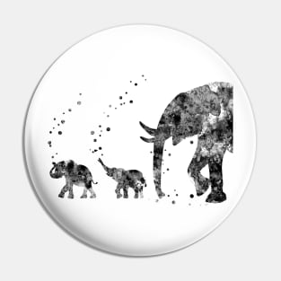 Mom and babies elephant Pin