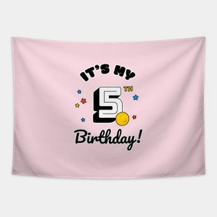 Five Year Old Birthday - Happy Birthday - Birthday Party Tapestry