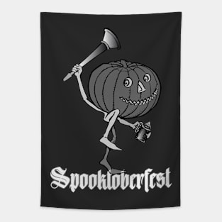 Spooktoberfest B&W Version Tapestry