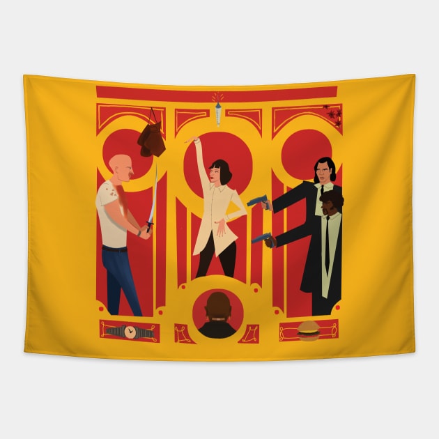 Pulp Fiction Tapestry by AliceFiumalbi