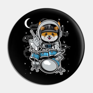 Astronaut Drummer Floki Inu Coin To The Moon Floki Army Crypto Token Cryptocurrency Blockchain Wallet Birthday Gift For Men Women Kids Pin