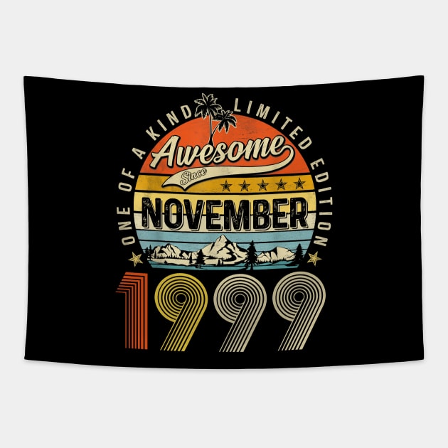 Awesome Since November 1999 Vintage 24th Birthday Tapestry by Benko Clarence