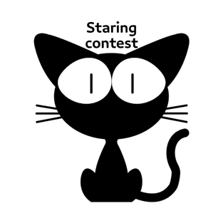 Staring contest | Funny Halloween T-Shirt