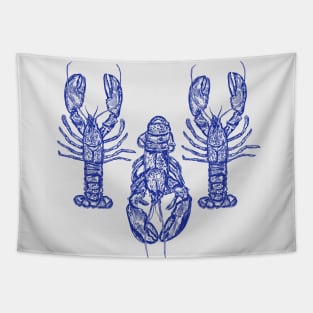 Blue Lobsters Tapestry