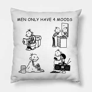 Kid Men only have 4 moods Pillow