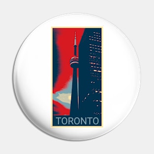 Toronto in Shepard Fairey style Pin