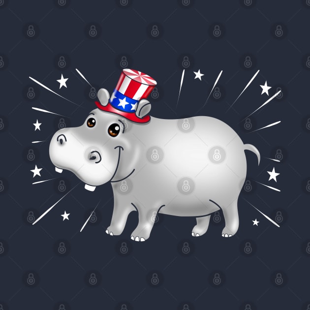 America Patriotic Hippo by PnJ