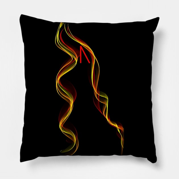 Fire Rune U Uruz Pillow by Share_1