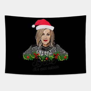 Bebe its cold outside Meme Ugly Christmas Sweater Design T-Shirt Tapestry