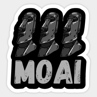 MOAI - Emoji - Easter Island - Rapa Nui - Sticker | Magnet