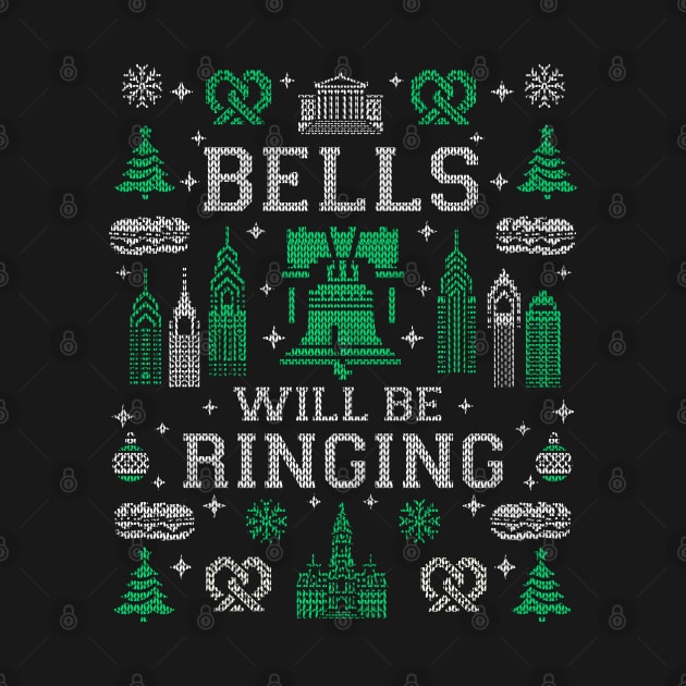 Philadelphia Bells Will Be Ringing Philly Fan Ugly Christmas Sweater Party by TeeCreations