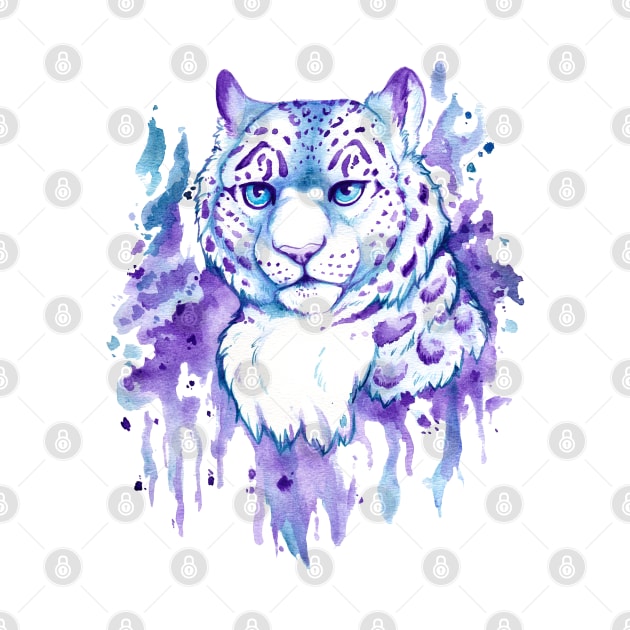 Snow Leopard Drip by TaksArt