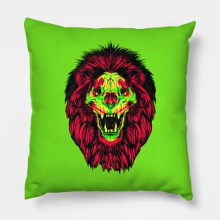 Lion Skull Interactive Magenta&Green Filter T-Shirt #2 By Red&Blue Pillow