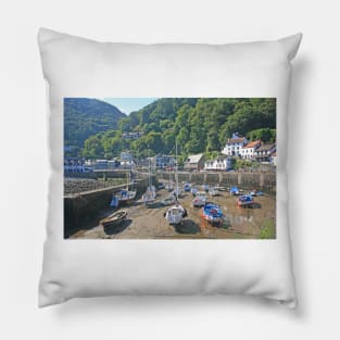 Tide Out at Lynmouth, August 2022 Pillow