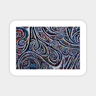 Indian snail dark shapes pattern Magnet