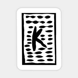 the letter K of the alphabet Magnet