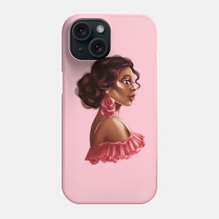 Black Girl Romantic Melanin Portrait Phone Case