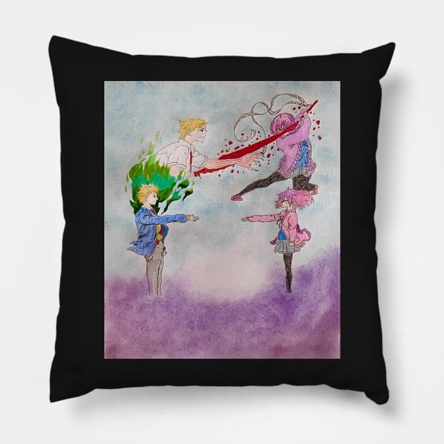 KYOUKAI NO KANATA Pillow by kazartsy