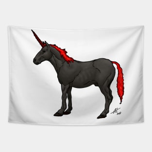 Dark Unicorn Tapestry