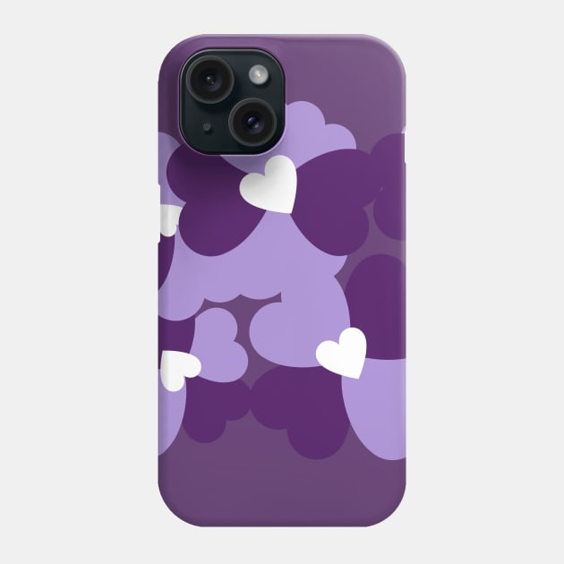 abstract heart pansies design Phone Case by The Friendly Introverts